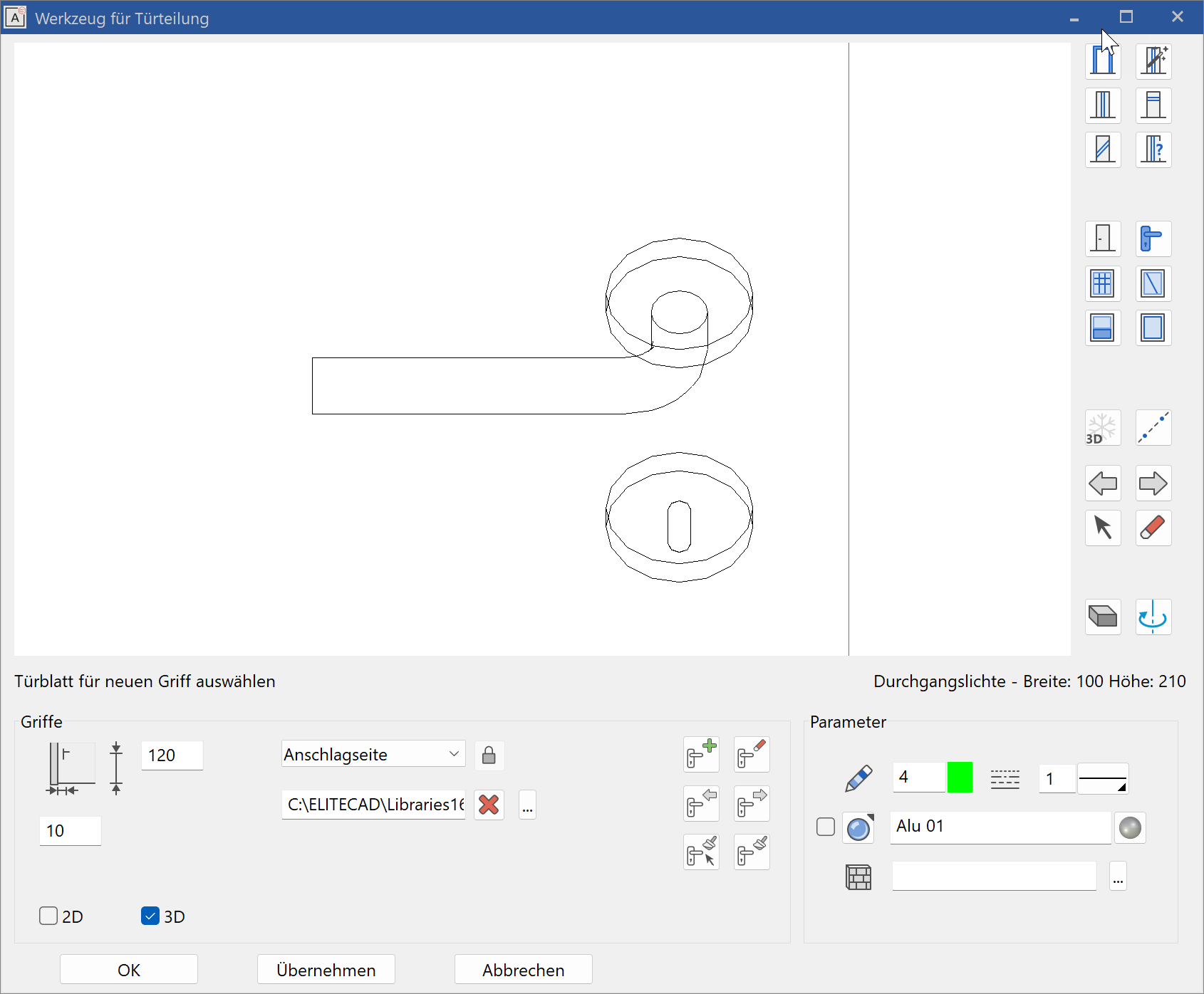 door-handle-parameter-menu