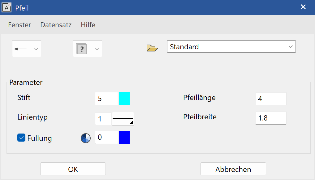 arrow-parameter-menu