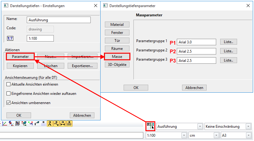 dimension-parameter-group-settings