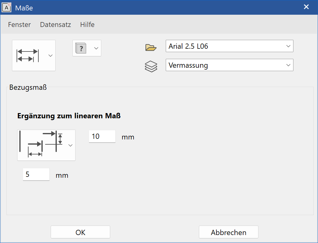 dimension-reference-parameter-menu