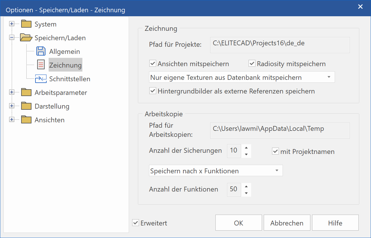 save-load-drawing-menu