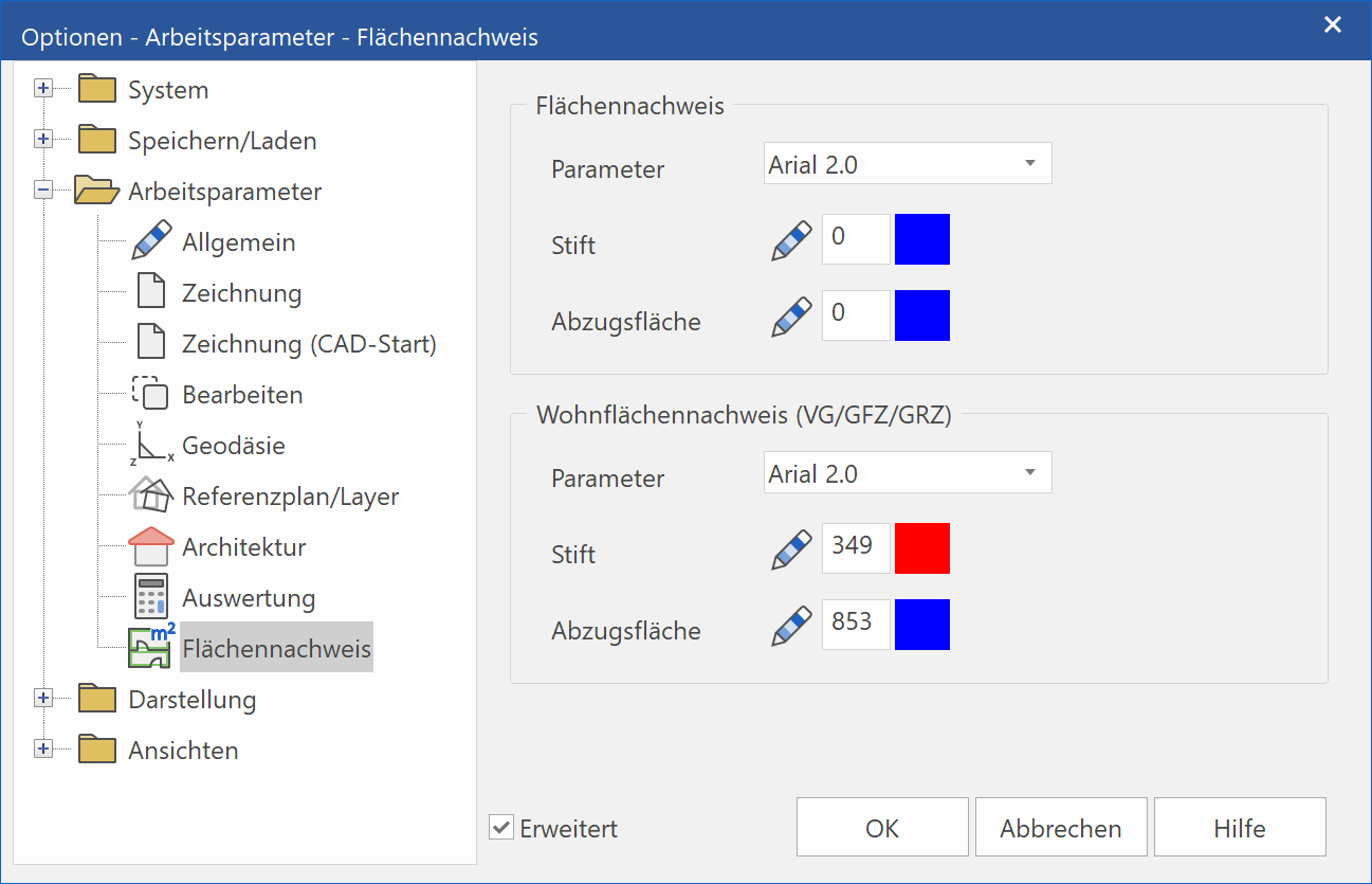 work-parameters-area-verification-menu