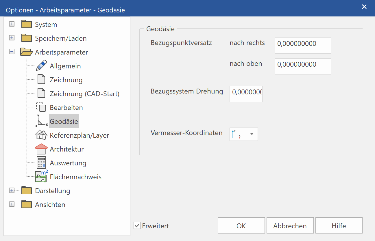 work-parameters-geodesy-menu