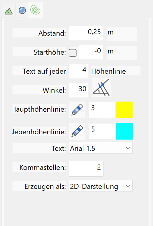 height-line-parameters