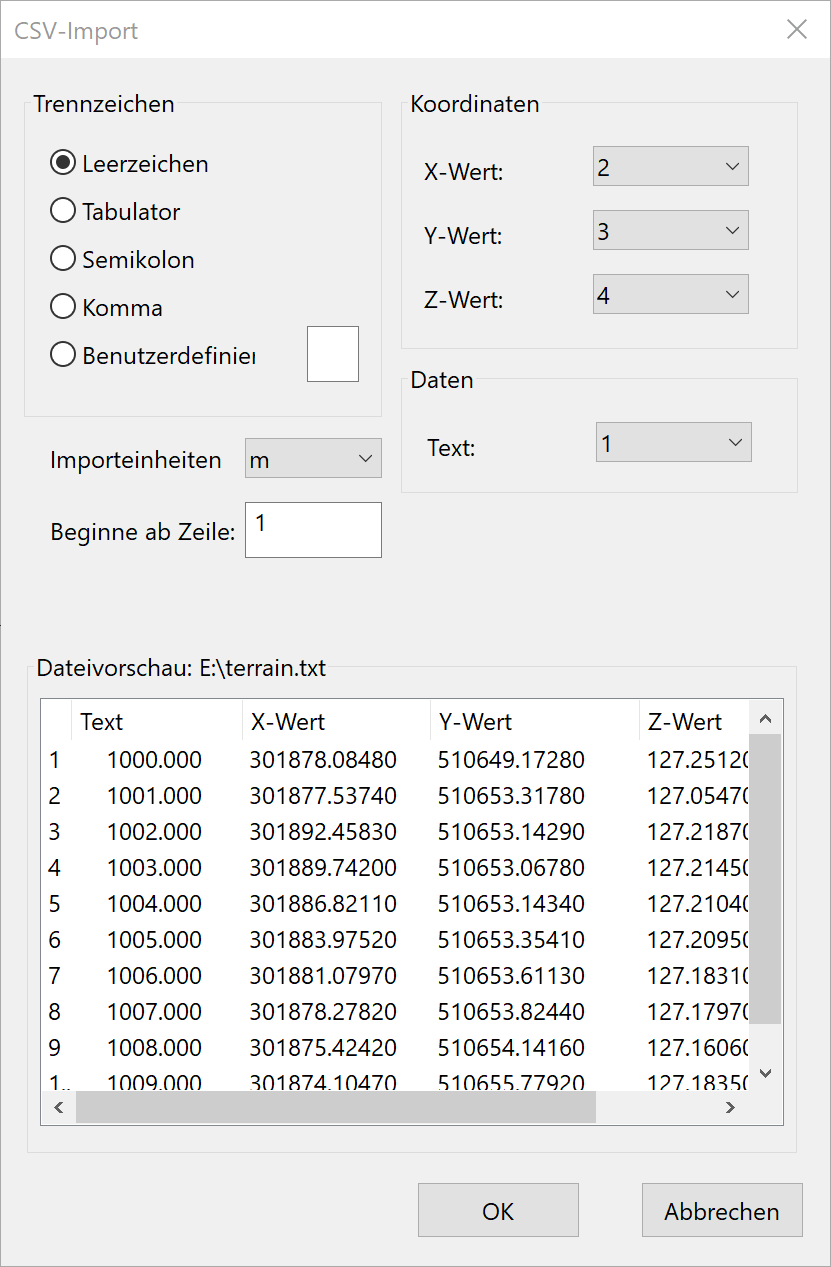 acsii-import-parameters