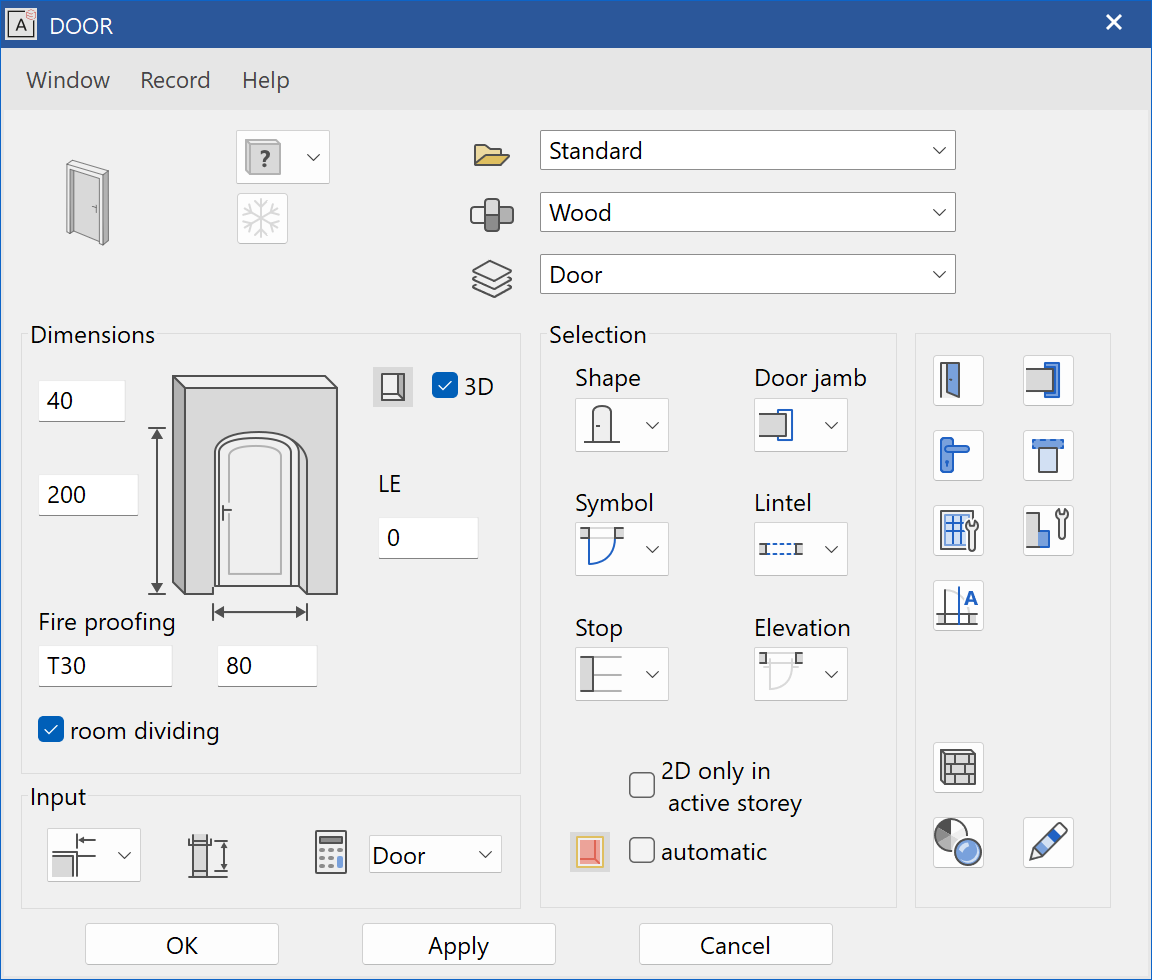 door-parameter-menu