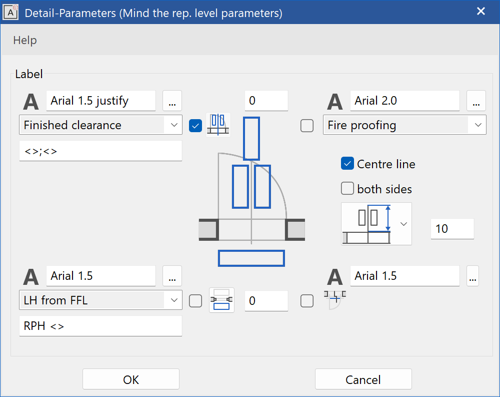 labelling-parameter-menu