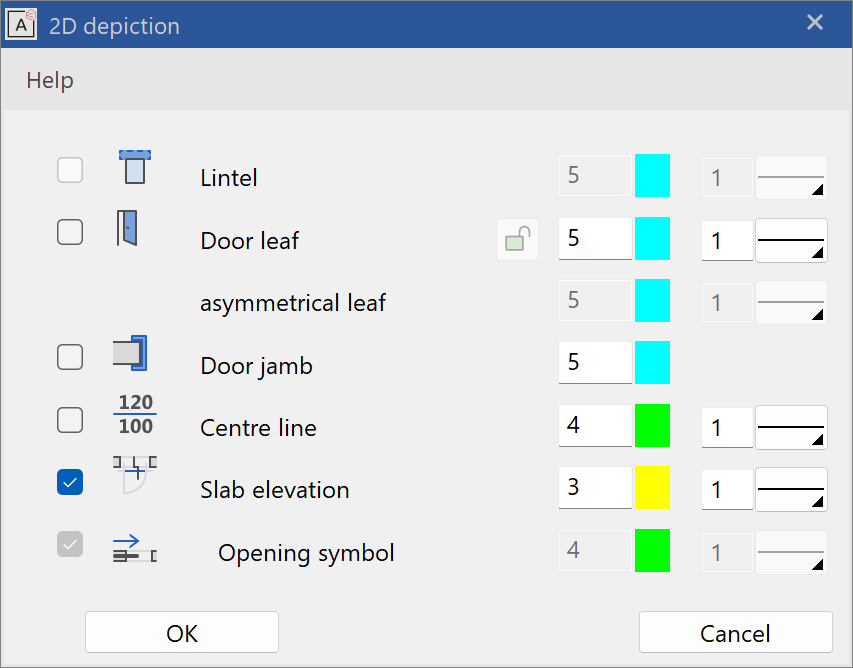 slab-elevation-parameter-menu