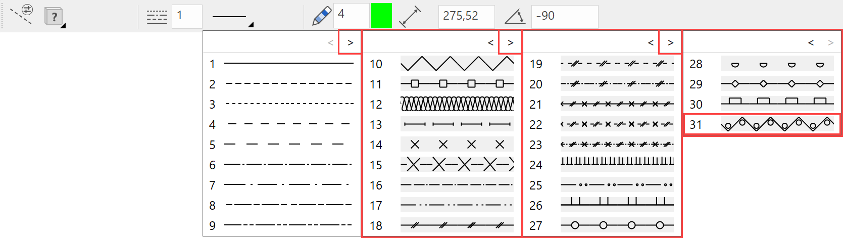 Line types - ELITECAD Architecture 16 Help Center