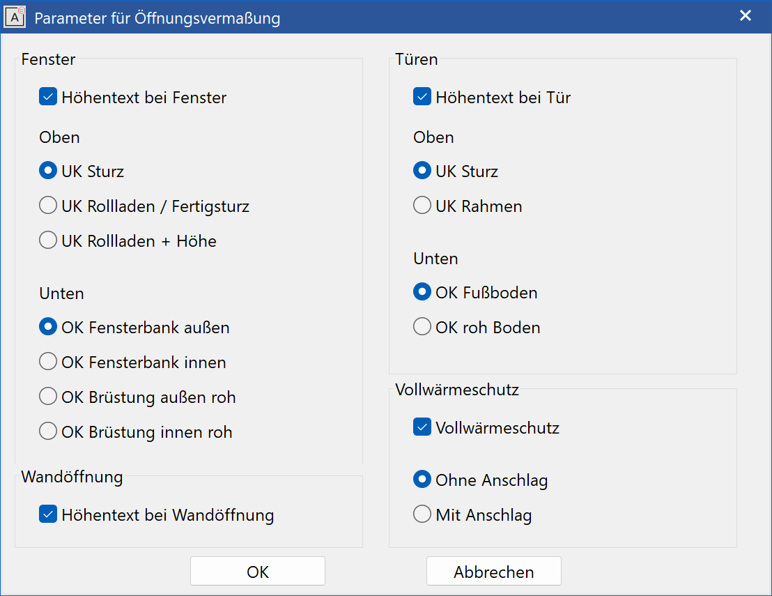 parameter-for-opening-dimension