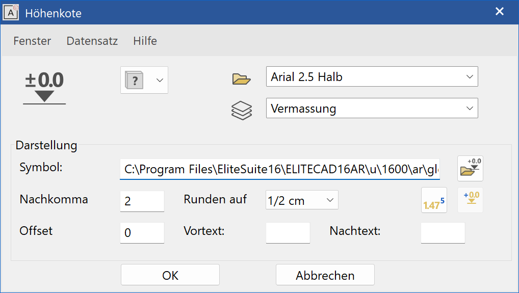 height-marker-parameter-menu