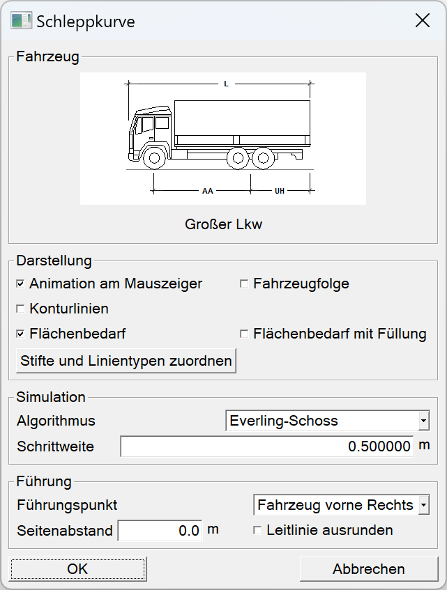 vehicle-tractrix-curve-parameters