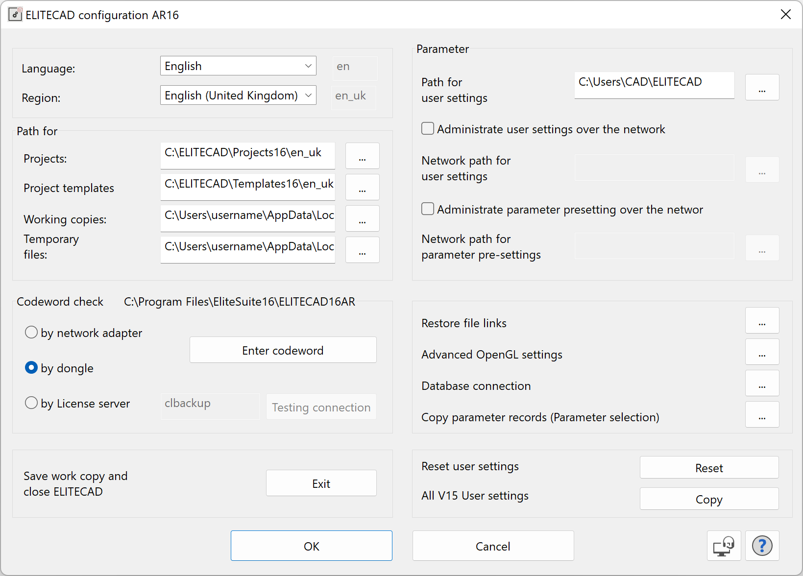 config-parameter-menu