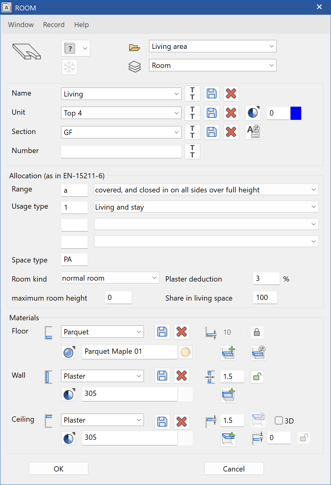 room-parameter-menu