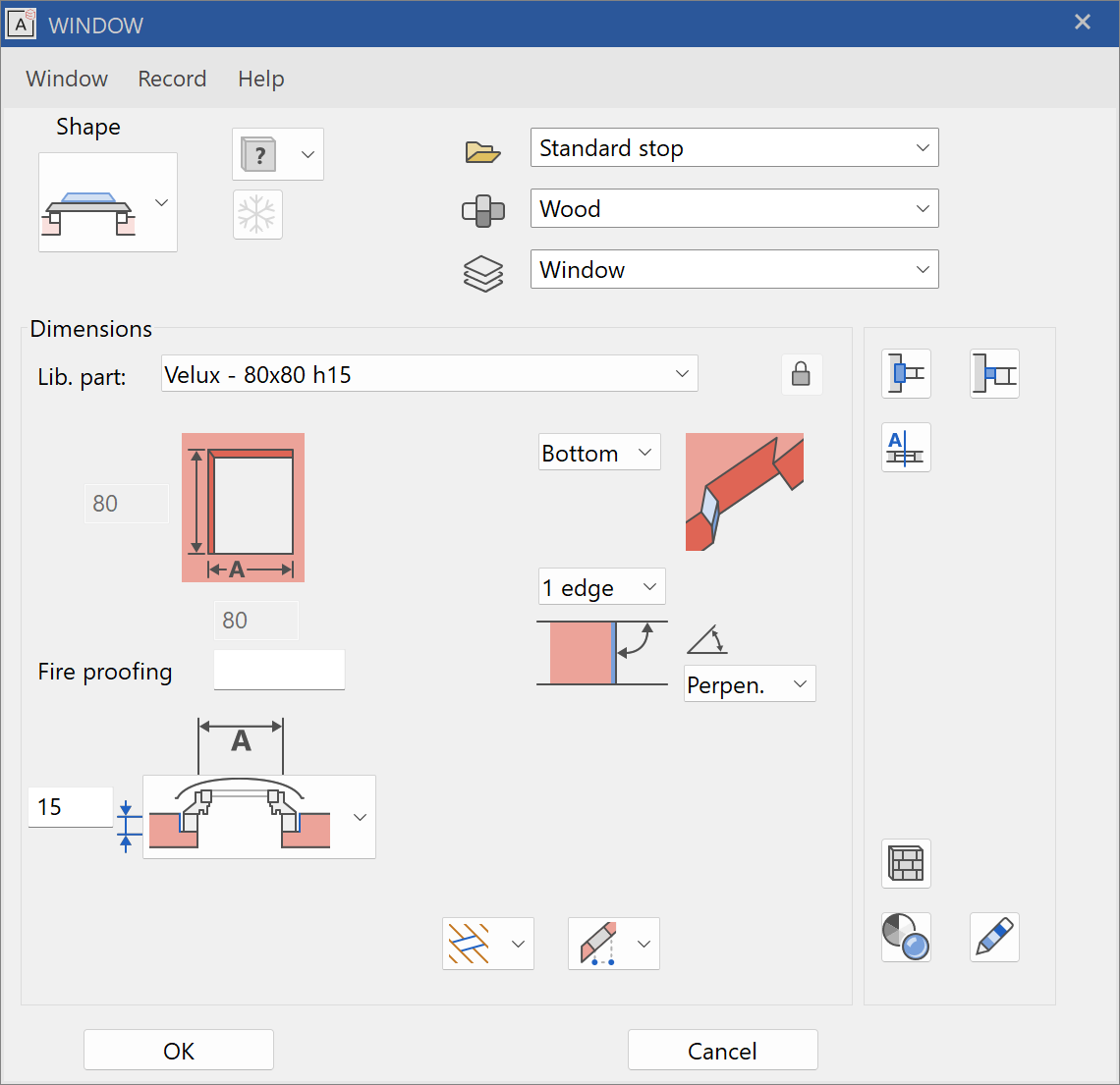 flat-roof-window-parameter-menu