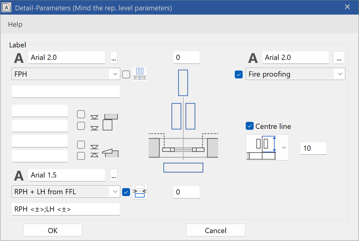 labelling-parameter-menu