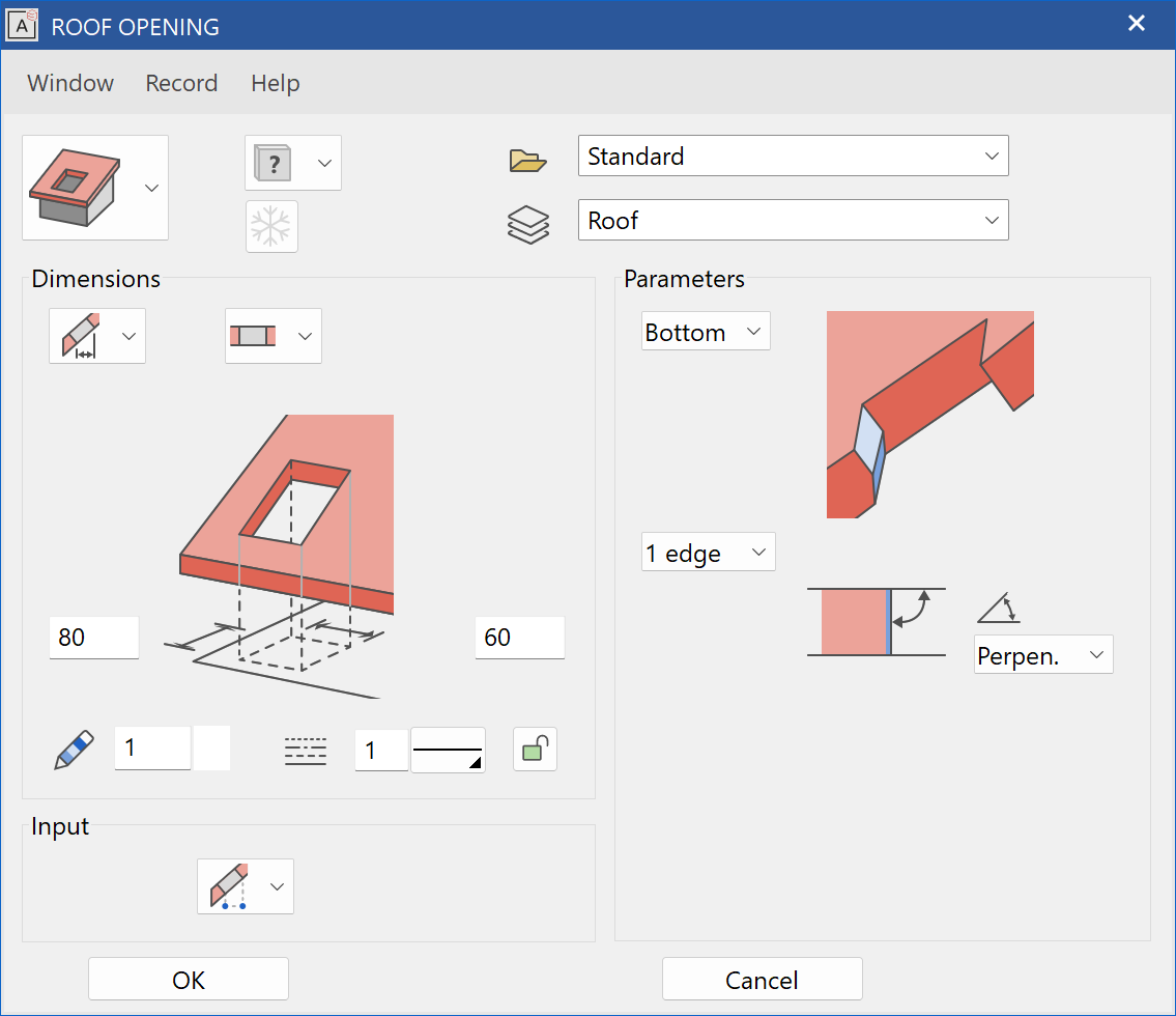 roof-opening-parameter-menu