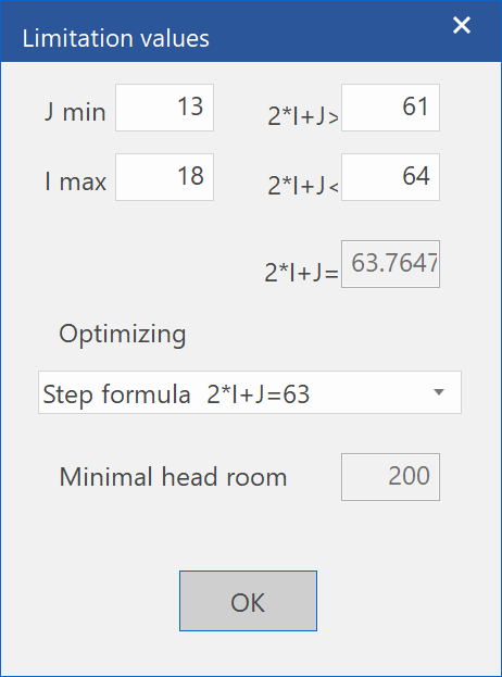 stair-parameter-limitation-values