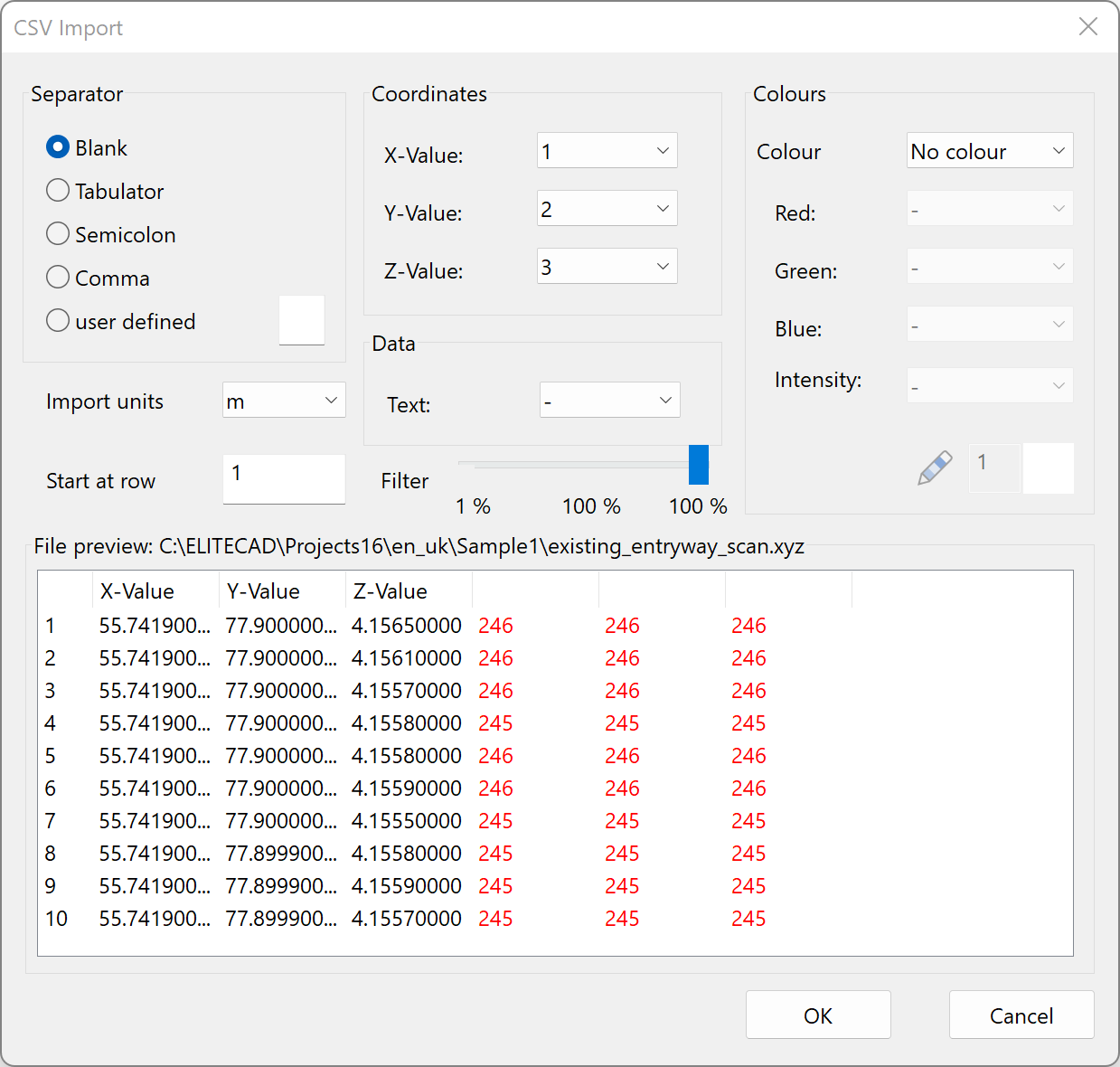 import-point-cloud-menu