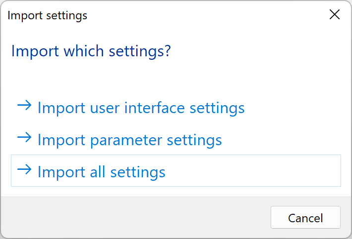 import-settings