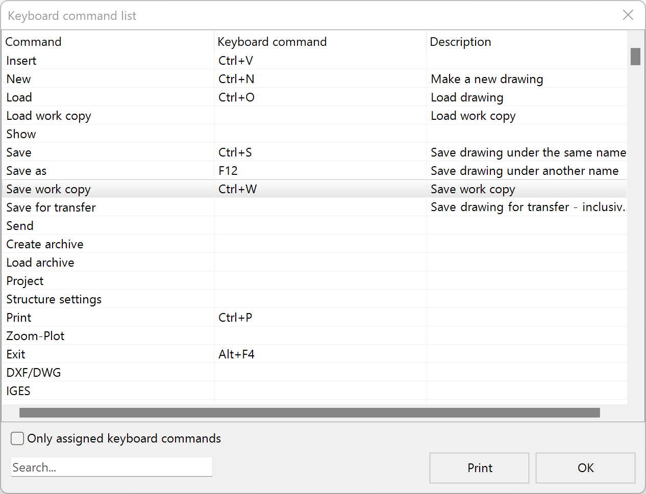 keyboard-commands-list