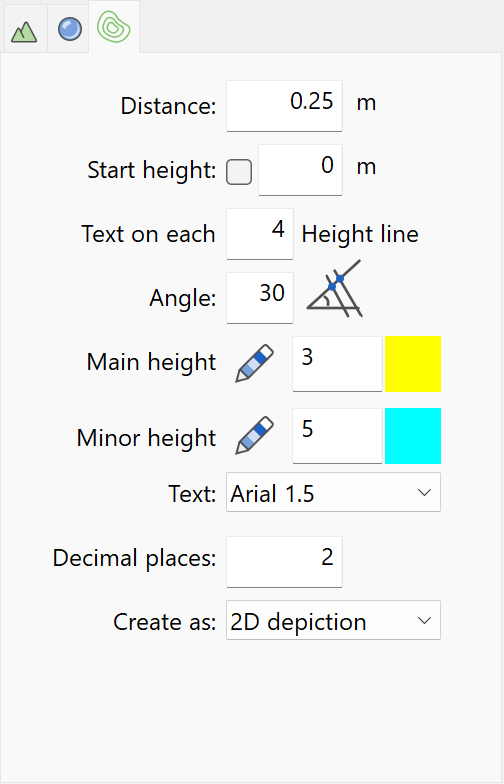 height-line-parameters