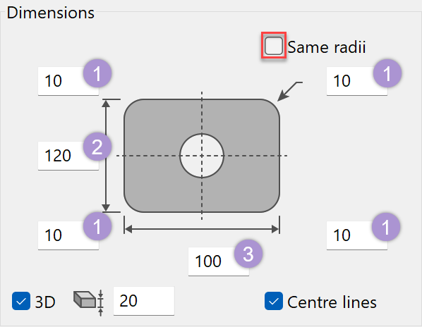 rect-plate-centre-hole-dimensions-differing