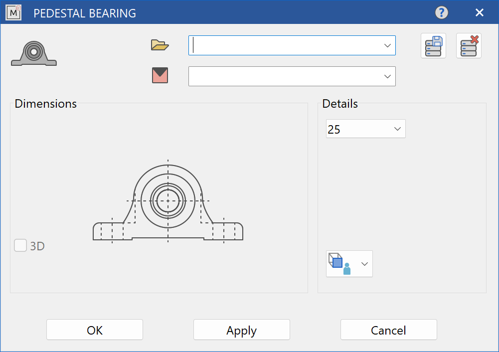 pedestal-bearing-parameter-menu