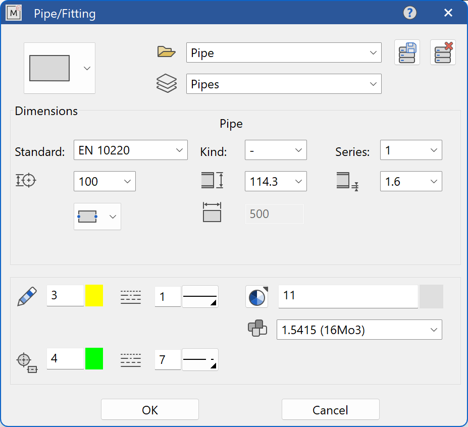 fittings-parameter-menu