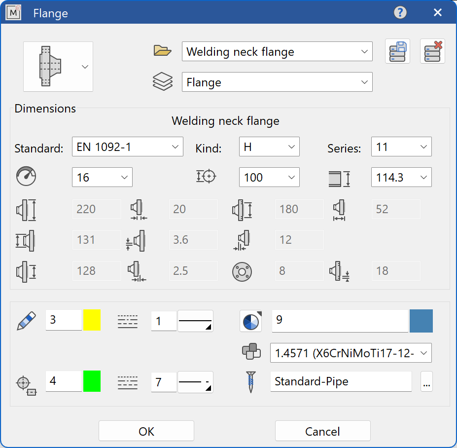 flange-parameter-menu