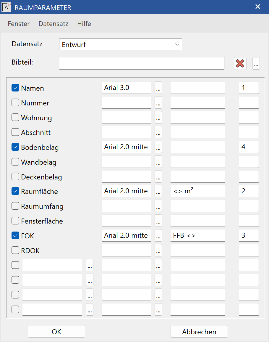 room-labelling-parameter-menu