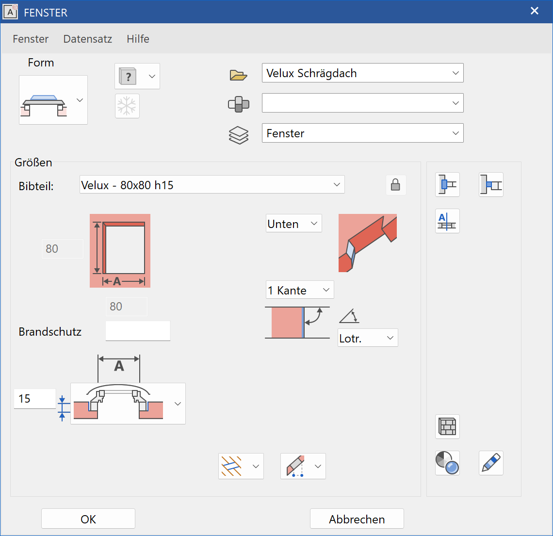 flat-roof-window-parameter-menu