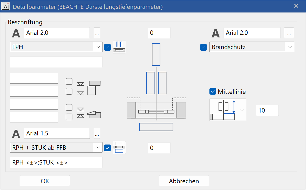 labelling-parameter-menu