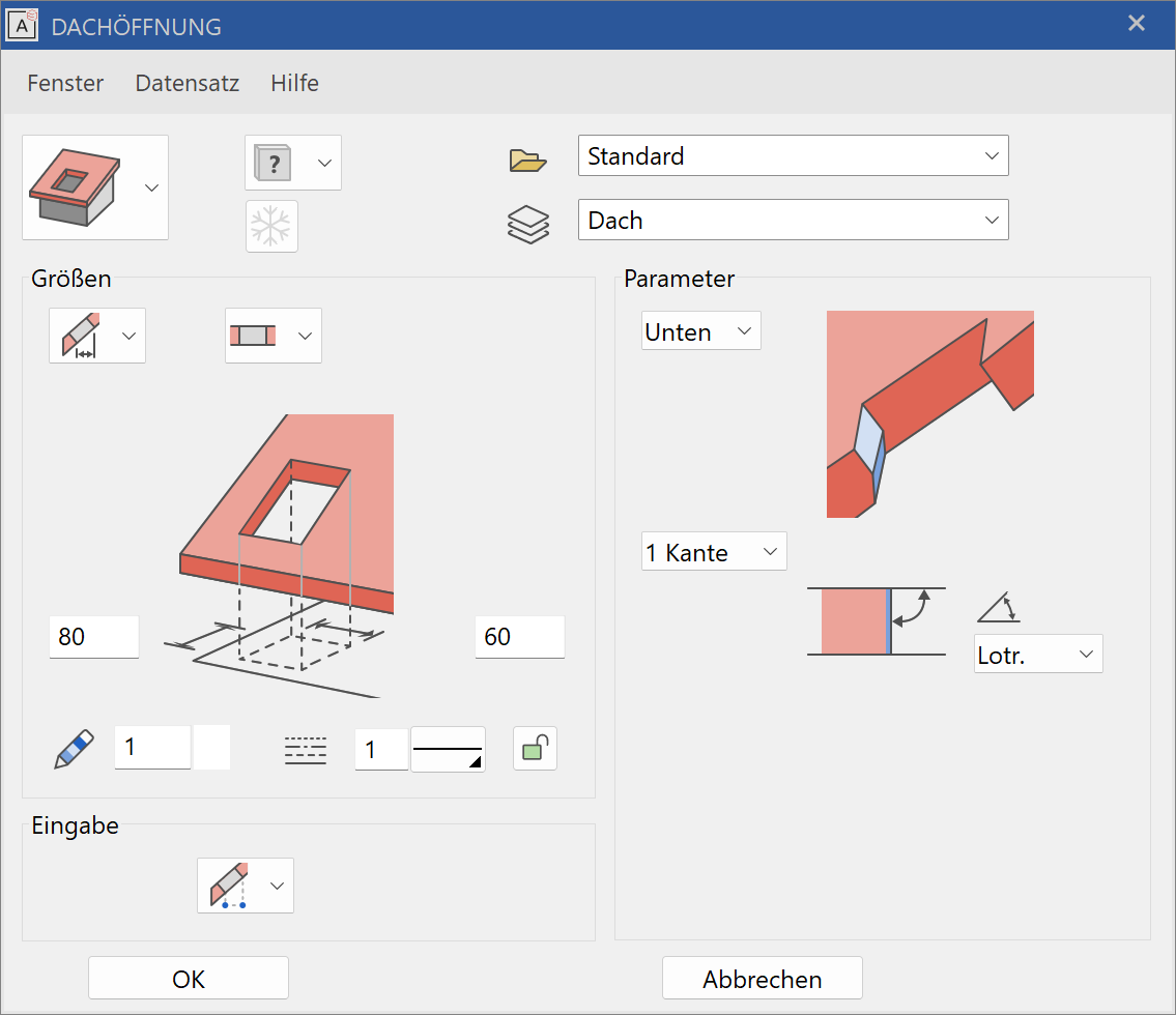 roof-opening-parameter-menu