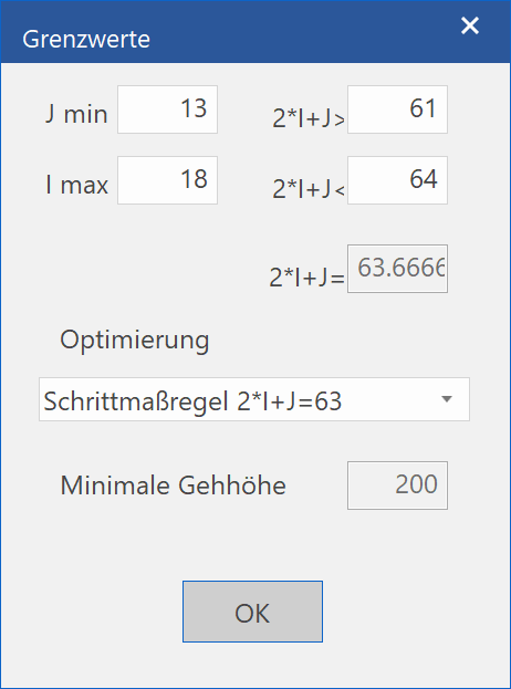 stair-parameter-limitation-values