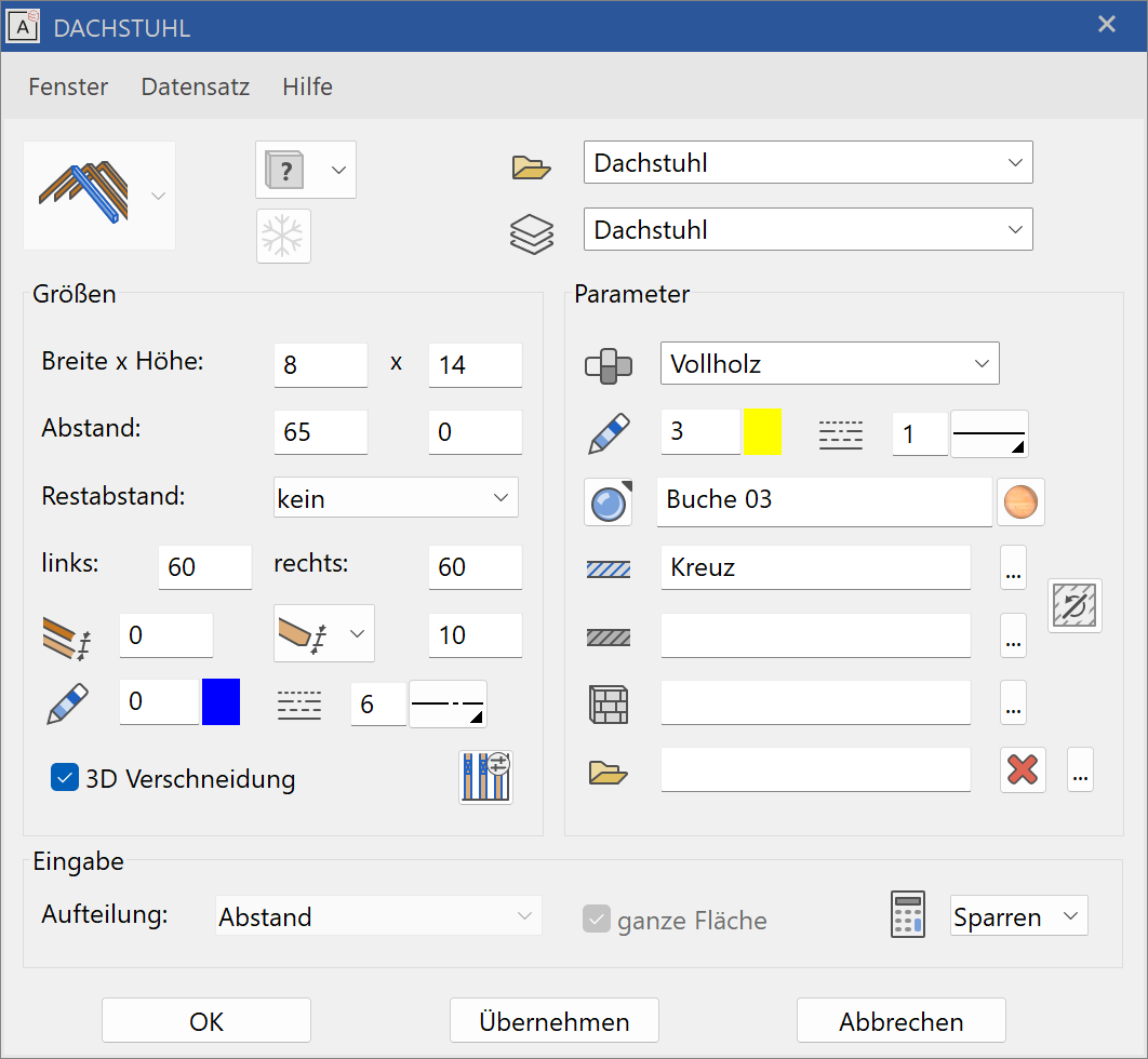 truss-parameter-menu