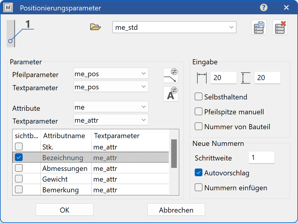 positioning-parameter-menu