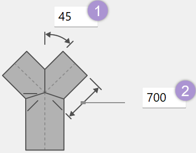 y-pipe-cylindrical-right-angle-length