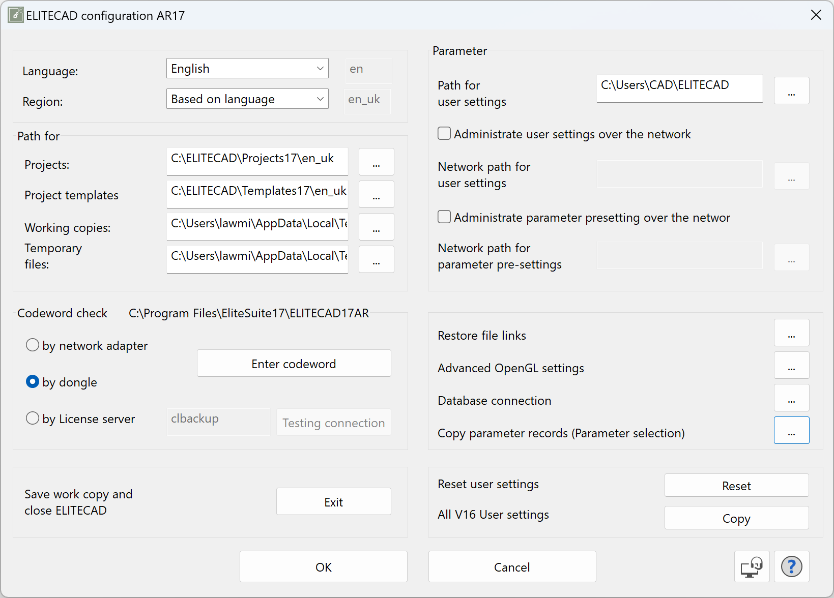 config-parameter-menu