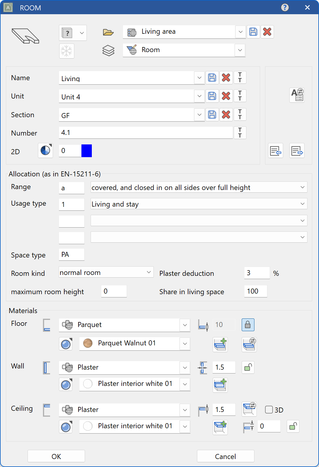 room-parameter-menu