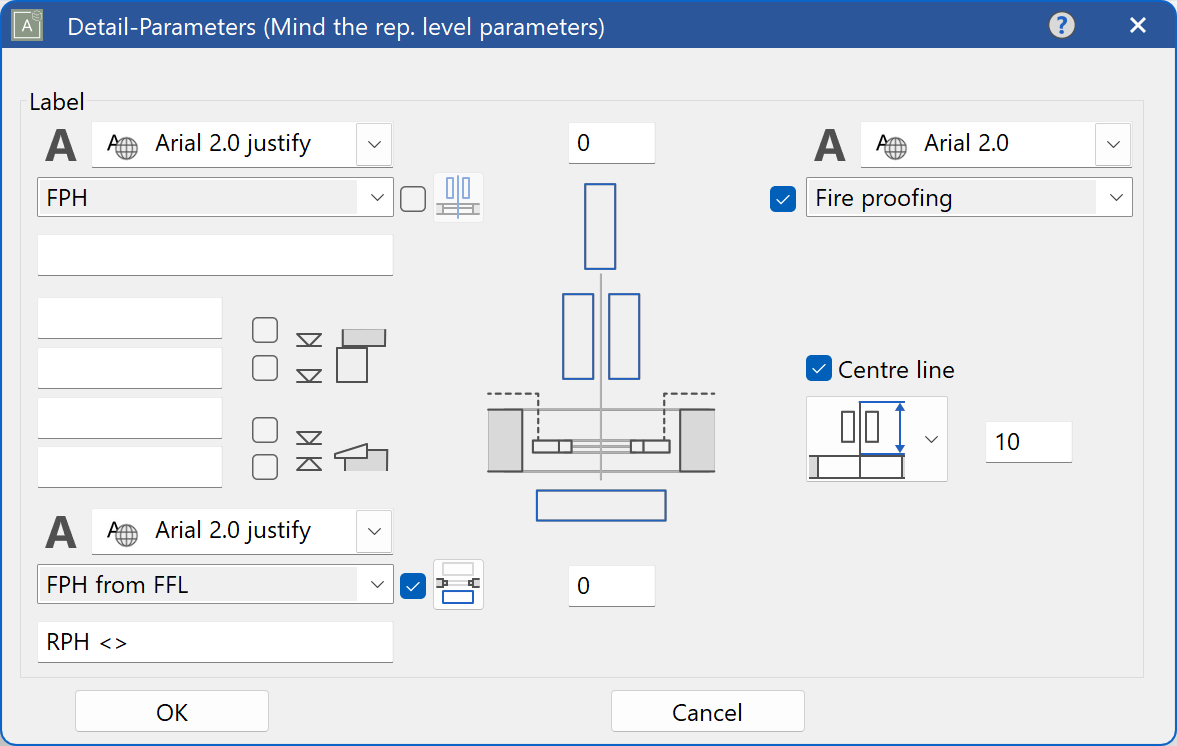 labelling-parameter-menu