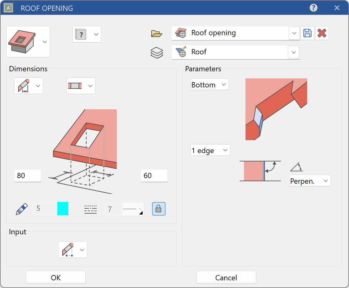 roof-opening-parameter-menu
