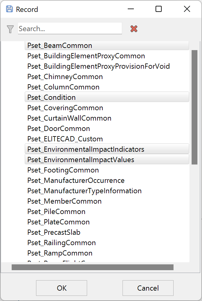 export-record-selection