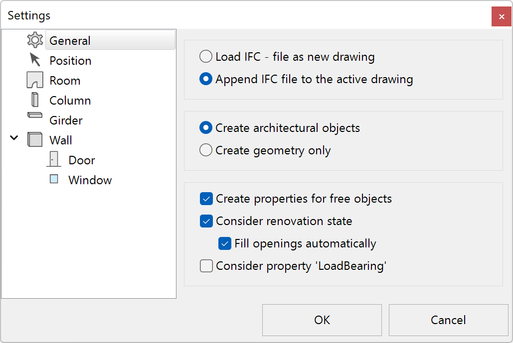 ifc4-import-general-menu