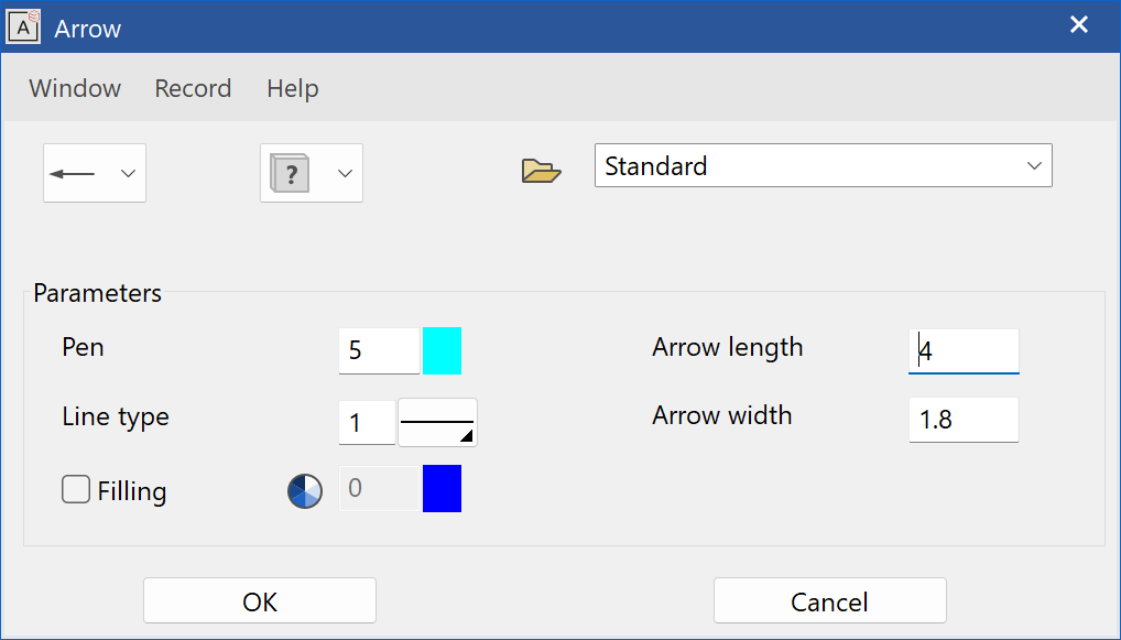 arrow-parameter-menu