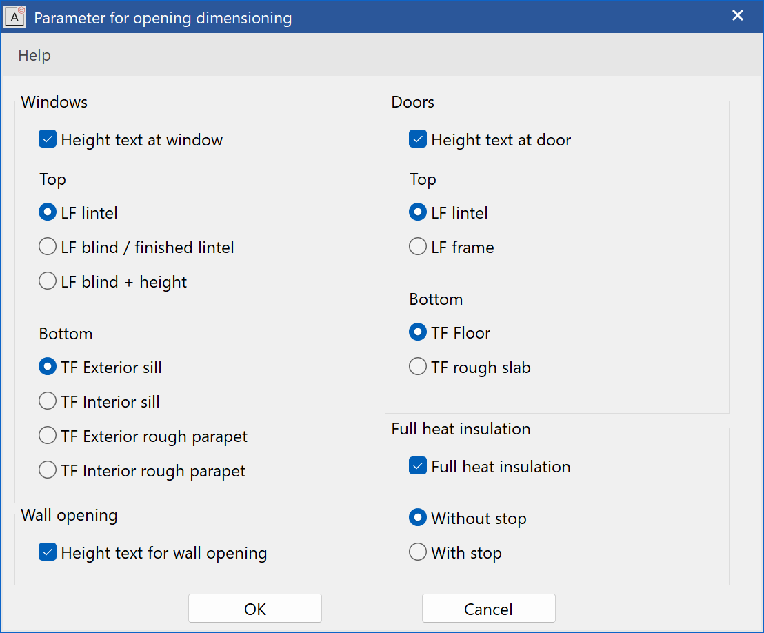 parameter-for-opening-dimension