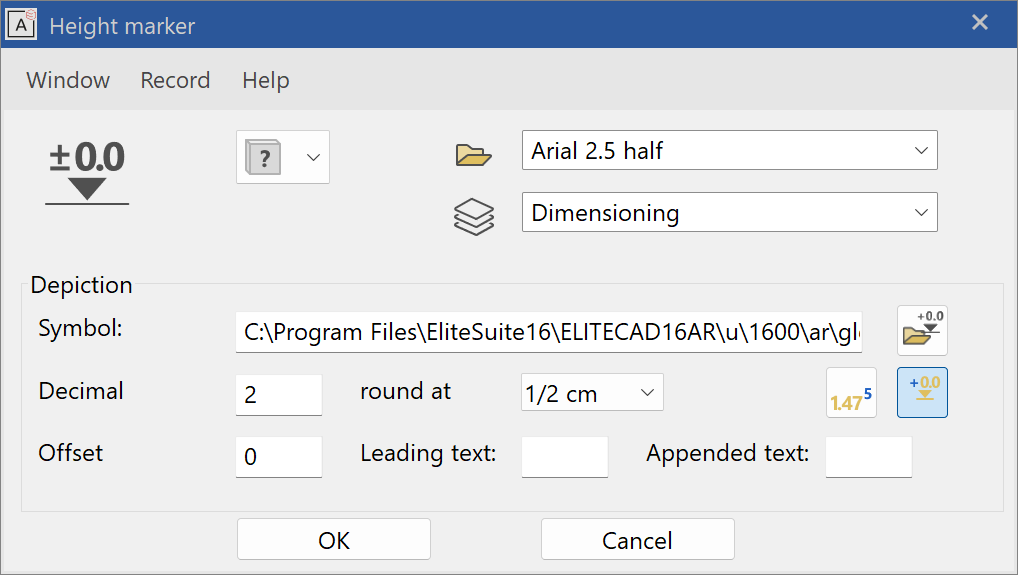 height-marker-parameter-menu