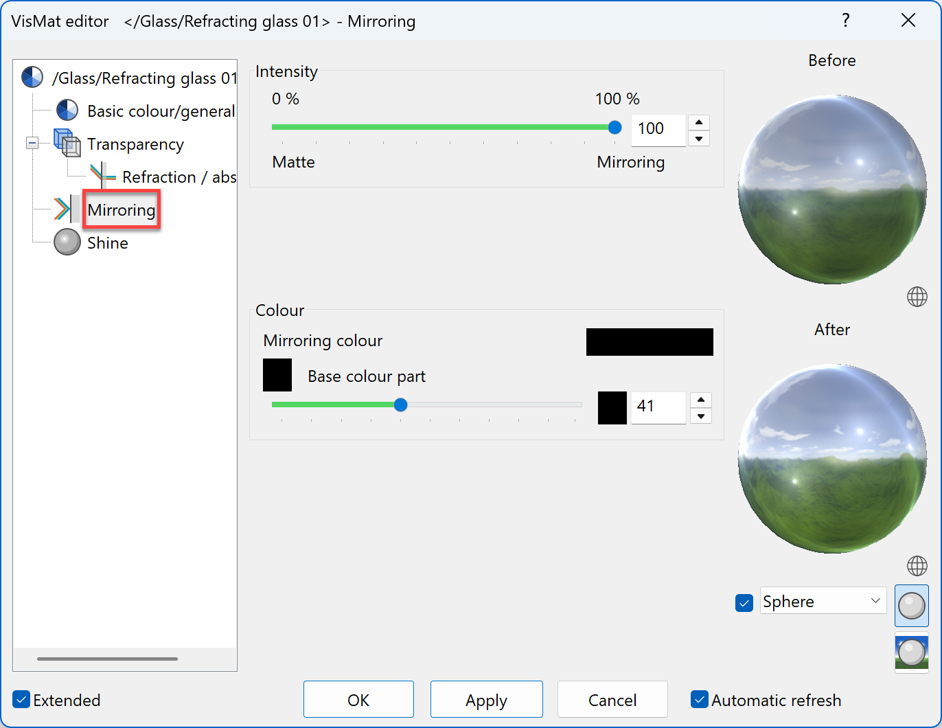 mirroring-parameter-menu