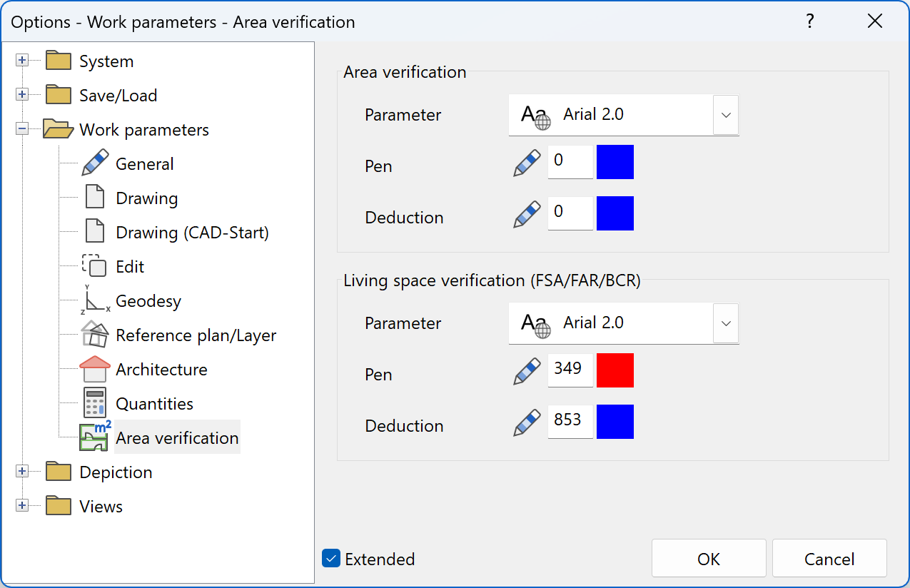 work-parameters-area-verification-menu