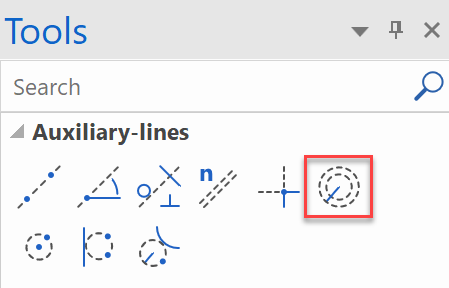 aux-lines-toolbar-circle-with-centre-and-radius